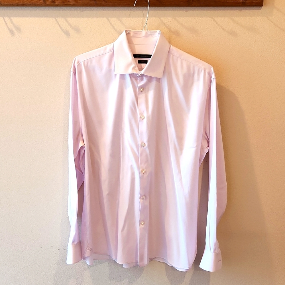 John Varvatos pale pink shirt 17 34/35